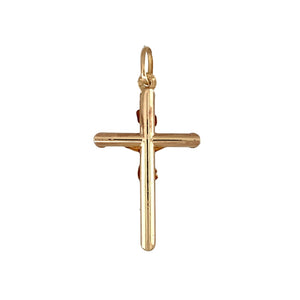 Preowned 9ct Yellow Gold Crucifix Pendant with the weight 1.50 grams