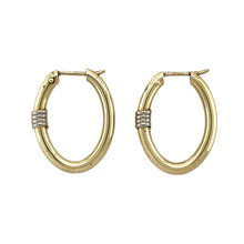 Load image into Gallery viewer, 9ct Gold Oval Creole Earrings
