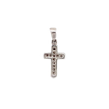 Load image into Gallery viewer, New 9ct White Gold &amp; Diamond Set Cross Pendant with the weight 0.60 grams. There is approximately 0.07ct of diamond content set in total
