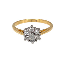 Load image into Gallery viewer, 18ct Gold &amp; Diamond Set Flower Cluster Ring
