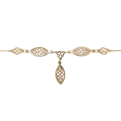 Preowned 9ct Yellow and Rose Gold Clogau Celtic Knot 18" Necklace with the weight 7.20 grams