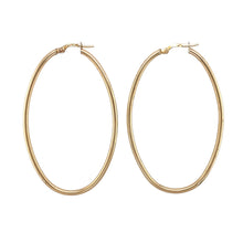 Load image into Gallery viewer, 9ct Gold Large Oval Creole Earrings
