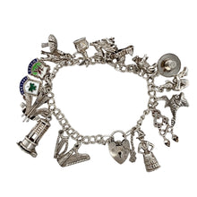 Load image into Gallery viewer, 925 Silver Welsh Themed 7&quot; Charm Bracelet
