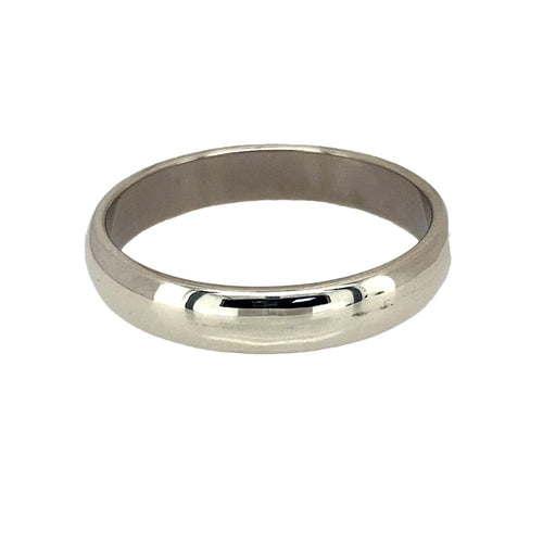 9ct White Gold 4mm Wedding Band Ring