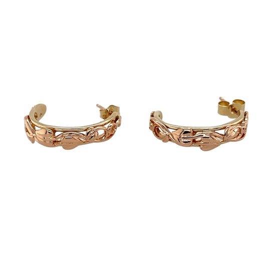 9ct Gold Clogau Tree of Life Half Hoop Earrings
