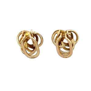 9ct Gold Knot Clip on Earrings
