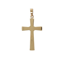 Load image into Gallery viewer, Preowned 9ct Yellow Gold Plain Cross Pendant with the weight 1.80 grams
