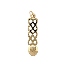 Load image into Gallery viewer, Preowned 9ct Yellow Gold Celtic Knot Lovespoon Pendant with the weight 2.60 grams
