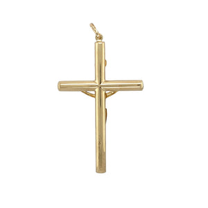 Preowned 9ct Yellow Gold Crucifix Pendant with the weight 2.10 grams