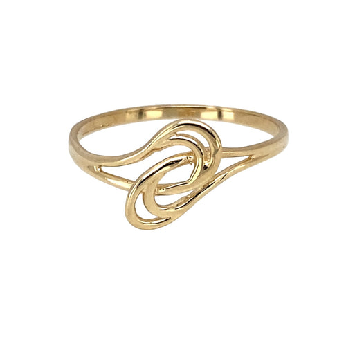 9ct Gold Swirl Interlocking Ring