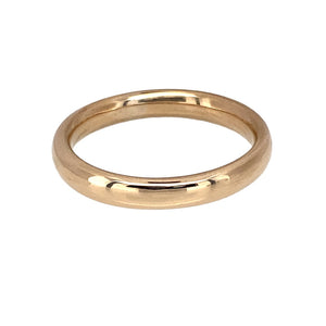 9ct Gold 3mm Court Style Wedding Band Ring