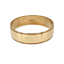 Load image into Gallery viewer, Preowned 9ct Yellow Gold 6mm Millgrain Edge Wedding Band Ring in size X with the weight 2.10 grams
