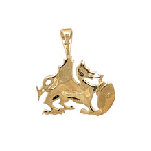 Load image into Gallery viewer, Preowned 9ct Yellow Gold Welsh Dragon Rugby Ball Pendant with the weight 1.60 grams
