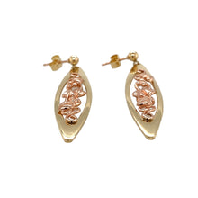 Load image into Gallery viewer, Preowned 9ct Yellow and Rose Gold Clogau Tree of Life Dropper Earrings with the weight 6.90 grams
