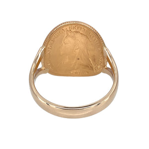 9ct Gold & 22ct Gold Full Sovereign Ring