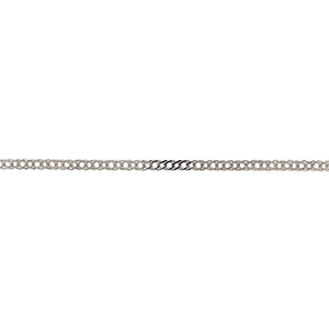 9ct White Gold 18" Double Curb Chain
