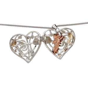 925 Silver Tree of Life Heart Fairy Locket Clogau 18" Necklace