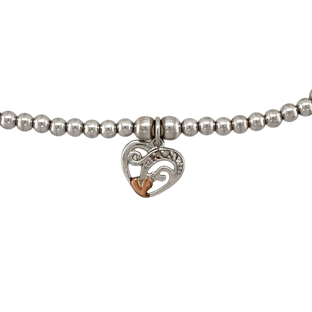 925 Silver Clogau Tree of Life Heart 8" Bracelet