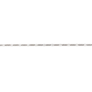 9ct White Gold 16" Figaro Chain