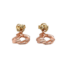 Load image into Gallery viewer, Preowned 9ct Yellow and Rose Gold Clogau Tree of Life Drop Earrings with the weight 3.20 grams. The backs are not Clogau
