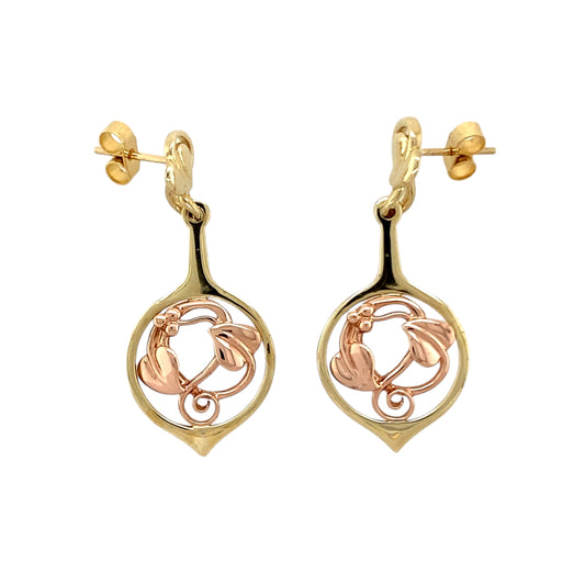 9ct Gold Clogau Tree of Life Drop Earrings