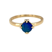 Load image into Gallery viewer, 9ct Gold Doublet Coloured Stone &amp; Cubic Zirconia Set Ring
