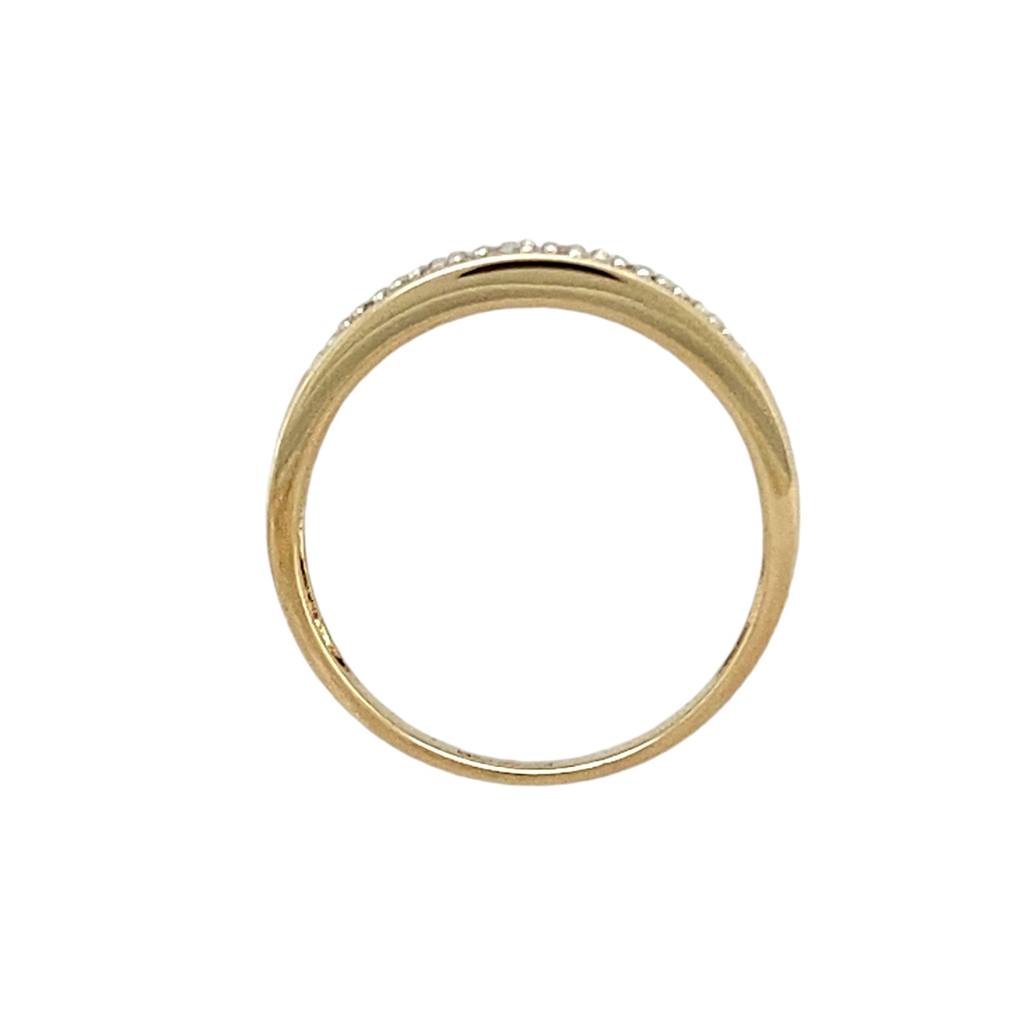 9ct Gold & Diamond Set Band Ring
