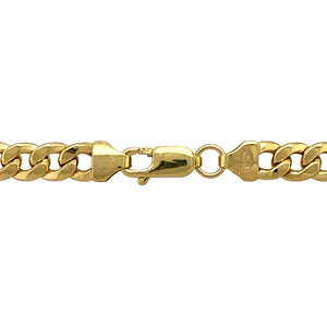 New 9ct Yellow Gold 24" Hollow Curb Chain with the weight 17.10 grams and link width 6mm