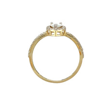 Load image into Gallery viewer, New 9ct Gold &amp; Cubic Zirconia Set Teardrop Halo Ring
