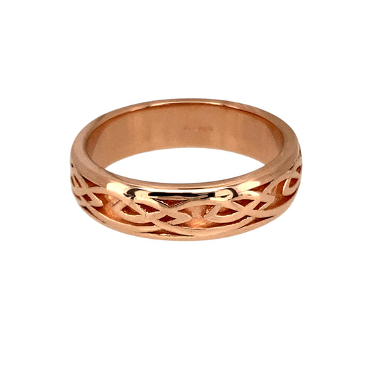 Bring timeless symbolism and rich Welsh heritage to your collection with this pre-owned 9ct rose gold Clogau Annwyl Celtic Knot band ring—a classic design inspired by eternal love and unity.

Design: The ring features Clogau’s signature Annwyl Celtic knot pattern, representing loyalty, friendship, and everlasting connection. The intricate interlacing design gives the band a beautifully textured and meaningful appearance.