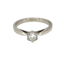 Load image into Gallery viewer, 9ct White Gold &amp; Diamond Illusion Set Solitaire Ring
