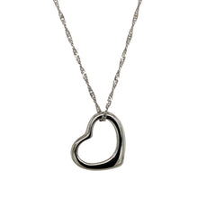 Load image into Gallery viewer, 9ct White Gold Open Heart 20&quot; Necklace
