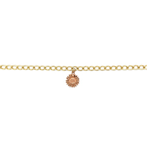 9ct Gold Clogau 7.5" Daisy T Bar Charm Bracelet