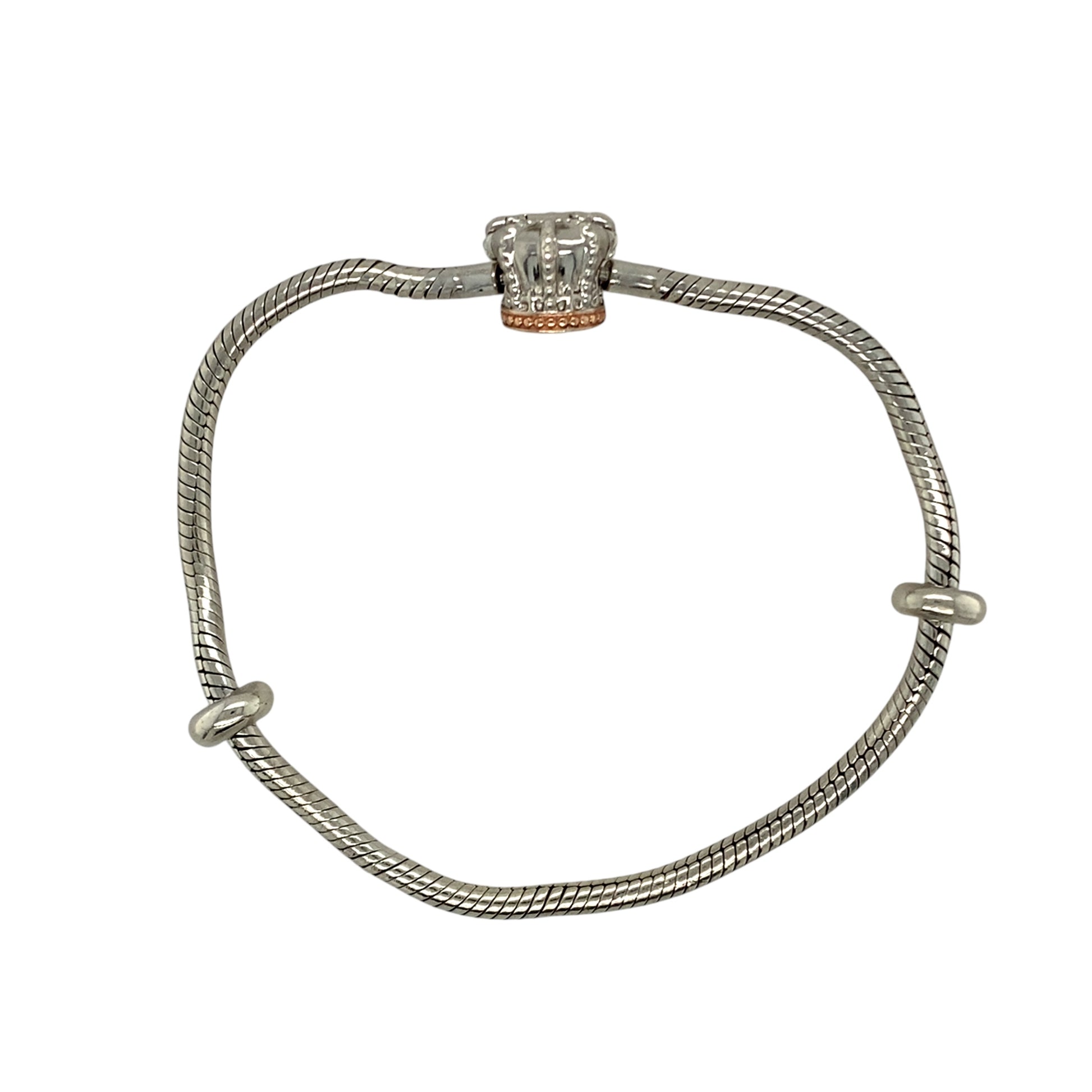925 Silver Clogau Crown Charm Bracelet