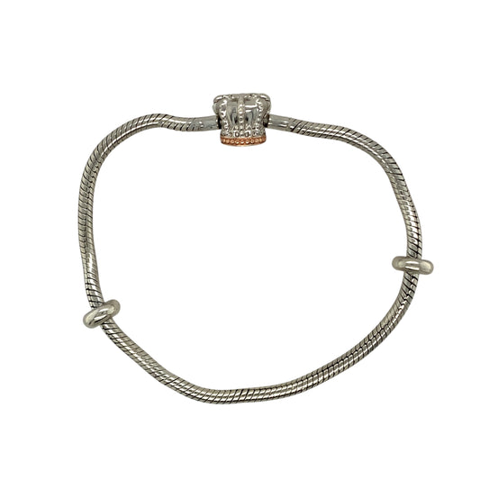 925 Silver Clogau Crown Charm Bracelet
