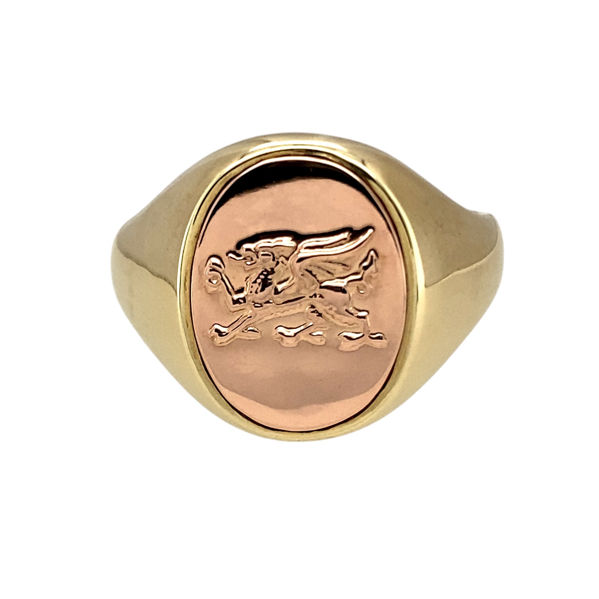 9ct Gold Clogau Welsh Dragon Oval Signet Ring