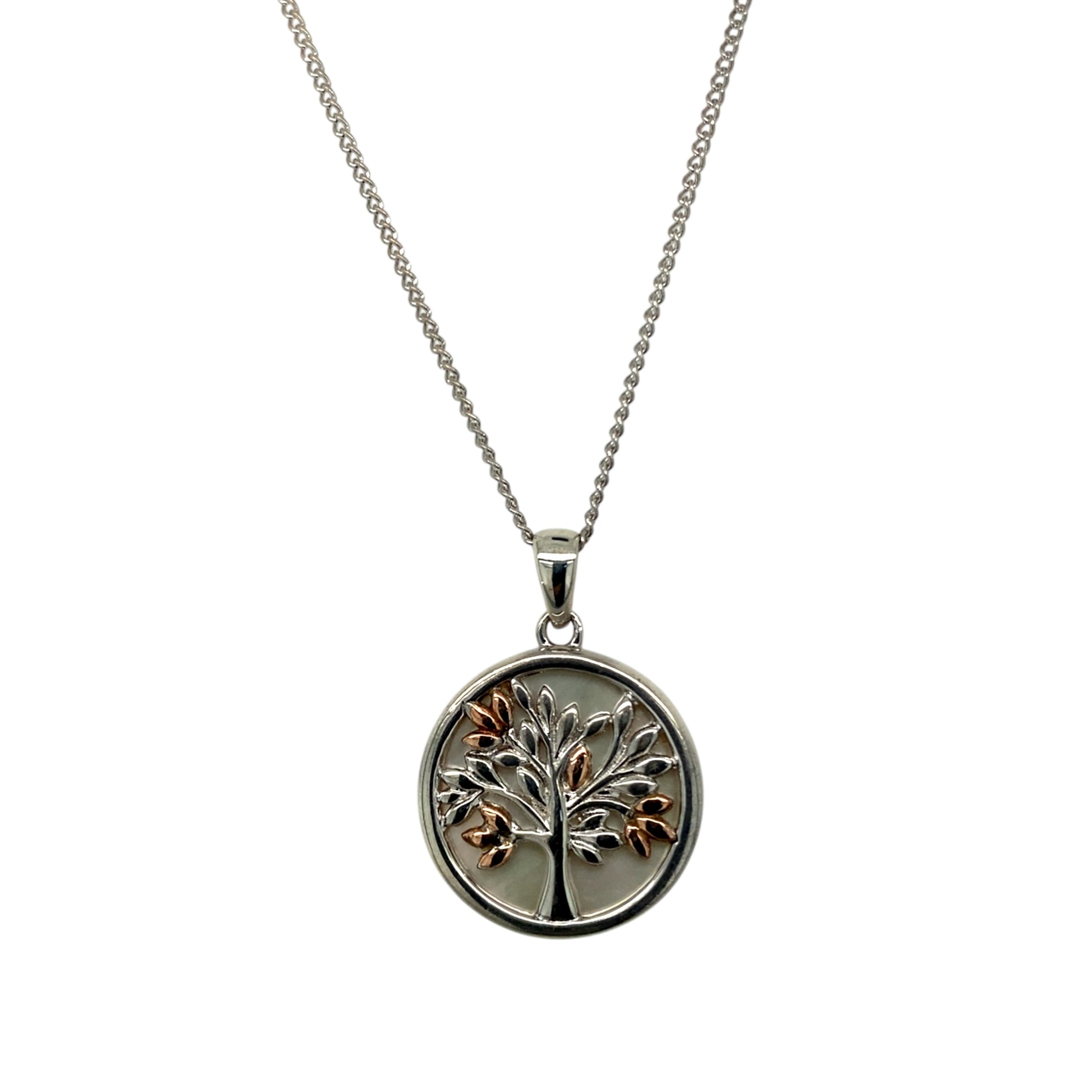 925 Silver & Mother of Pearl Clogau Tree of Life 19" - 23" Necklace