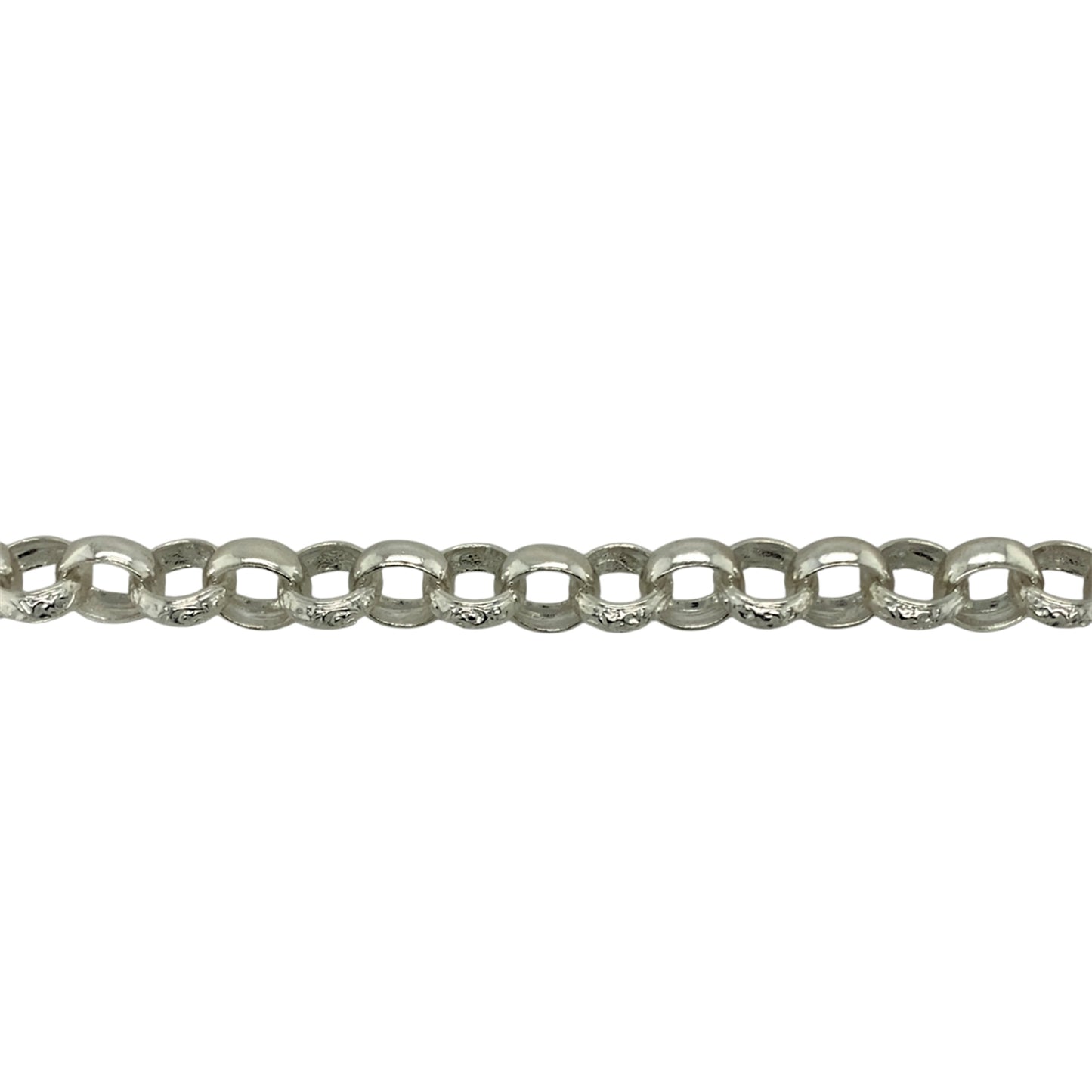 New 925 Solid Silver 8" Patterned Belcher Bracelet