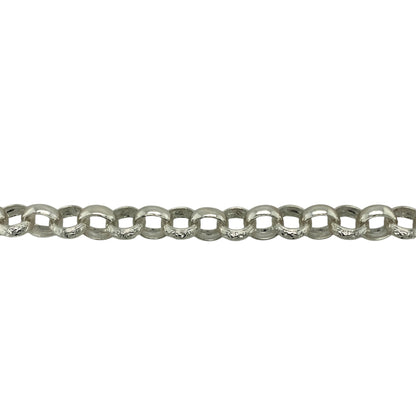 New 925 Solid Silver 8" Patterned Belcher Bracelet