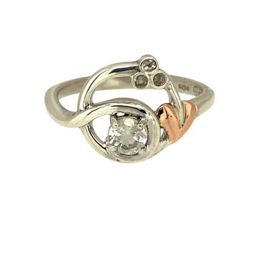 925 Silver & White Topaz Set Clogau Tree of Life Ring