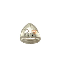 Load image into Gallery viewer, Preowned 925 Silver with 9ct Rose Gold Clogau Boat Charm with the weight 4.80 grams
