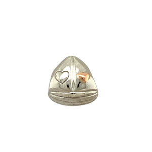 Preowned 925 Silver with 9ct Rose Gold Clogau Boat Charm with the weight 4.80 grams