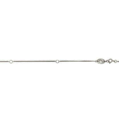 925 Silver & White Topaz Set Clogau Heart 18" - 22" Necklace