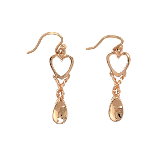 9ct Gold Clogau Lovespoon Drop Earrings