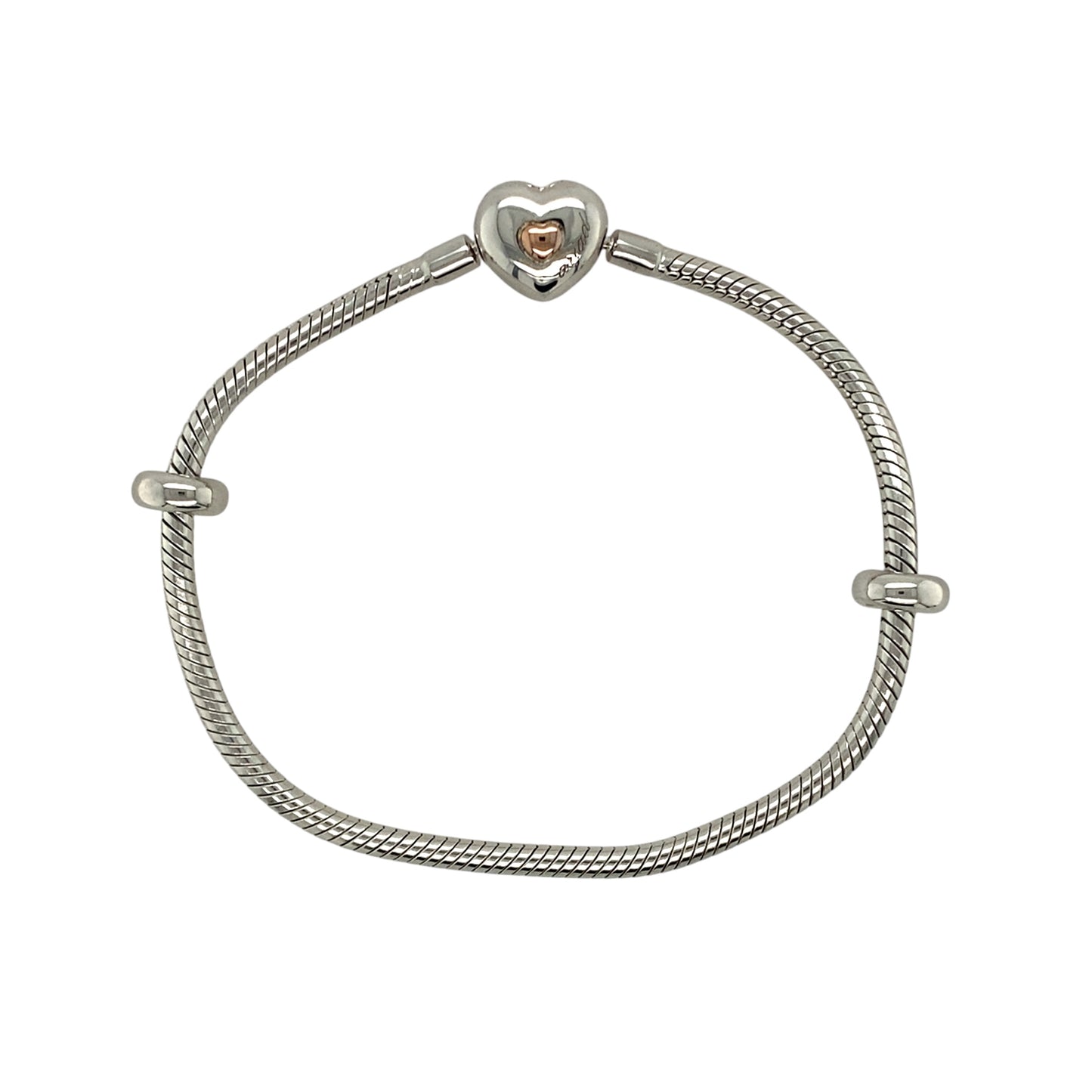 925 Silver Clogau Heart 7.5" Charm Bracelet