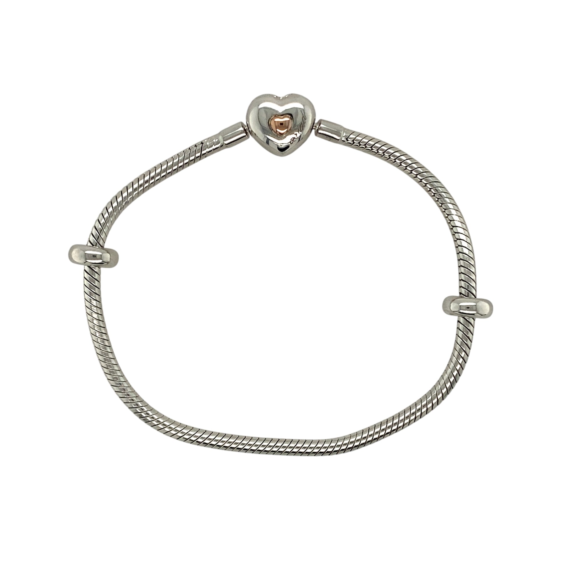 925 Silver Clogau Heart 7.5" Charm Bracelet