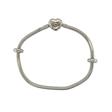 Load image into Gallery viewer, 925 Silver Clogau Heart 7.5&quot; Charm Bracelet
