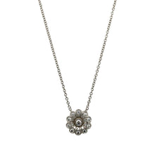 Load image into Gallery viewer, Platinum &amp; Diamond Set Flower 17&quot; Necklace
