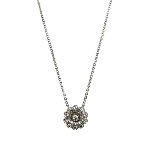 Platinum & Diamond Set Flower 17