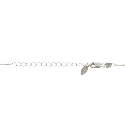 925 Silver & Peridot Set Flower August Birthstone 16" - 18" Necklace